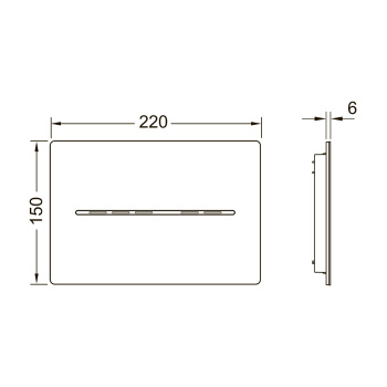 Панель смыва Tece Tecesolid 9240454 сталь