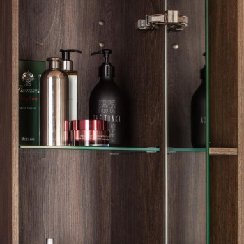 Шкаф в ванную комнату LAUFEN SPACE 4.1090.1.160.103.1 - темный вяз-103/ручка-алюминий 30*30*170h