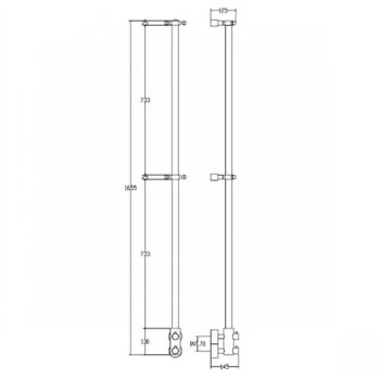 Полотенцесушитель водяной Margaroli Acrobaleno MA0416NN0001CR 165.5x5 хром