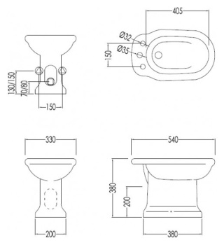 Напольное биде Devon&Devon Etoile IBBID3FET