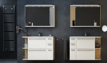 Тумба под умывальник Ravak SDZU Rosa S правая оникс/белая X000000323