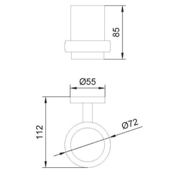 Стаканчик для зубных щёток Nofer NIZA 16861.S