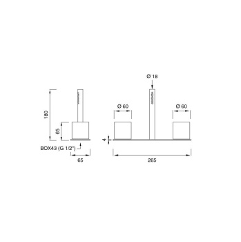 Смеситель для ванны CЕА Design Opus OPS 62 S сталь
