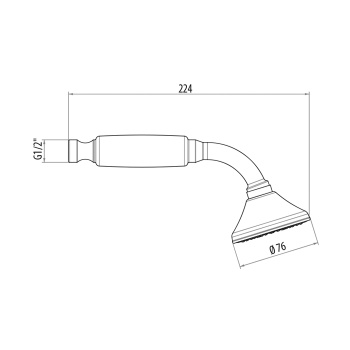 Лейка ручная для душа Gattoni Pd, хром 6480/PDCOcr