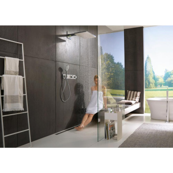 Верхний душ встраиваемый hansgrohe Rainmaker Select 460 2jet EcoSmart 24015400 белый/хром