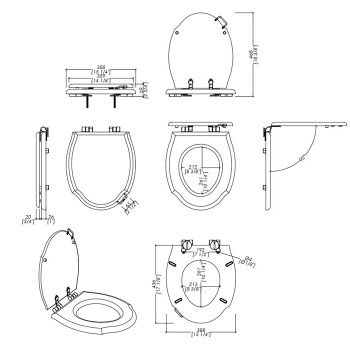 Сиденье для унитаза из массива светлого дуба Devon&Devon Westminster петли хром микролифт 3IBSEQUEWCR