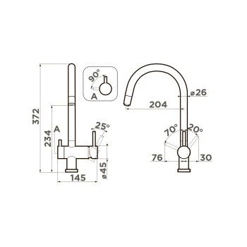 Смеситель для кухни Omoikiri Yamada-P-BE ваниль 4974397