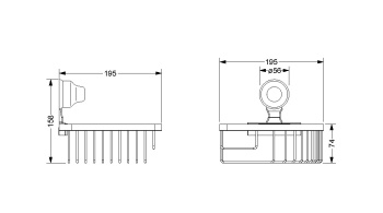 Полка решетка Jorger Delphi 109.00.106.000 chrome