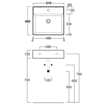 Раковина подвесная Simas Top E Lavabi D'arredo AG51 bi matt*1 белый матовый