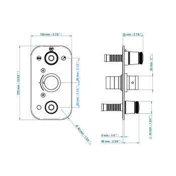 Смеситель для душа THG Corvair U8D-A02-5540BE хром