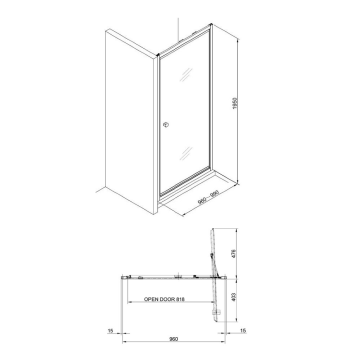 Душевая дверь Burlington Britton CAIDSC1000