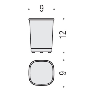 Стакан настольный Colombo Alize хром/матовое стекло B2541.CR-VAN