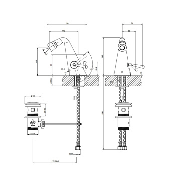 Смеситель для биде Gessi 45007.299 Matte Black