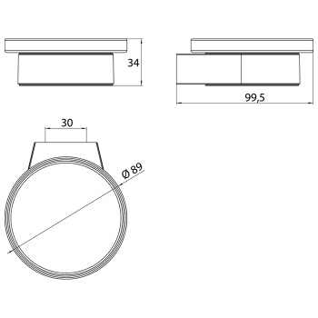 Подвесная мыльница хрустальное стекло прозр. Emco Flow, хром 2730 001 00
