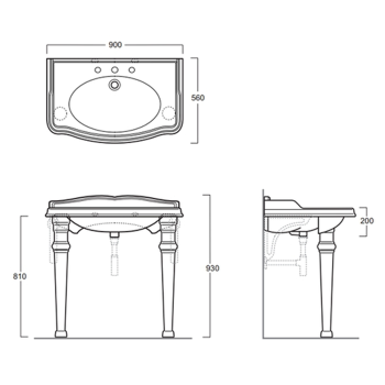 Раковинасотв Simas Arcade AR864bi*1 белый