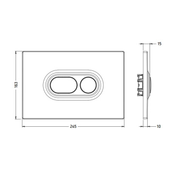 Клавиша смыва Artceram Atelier черный матовый 702.000.17