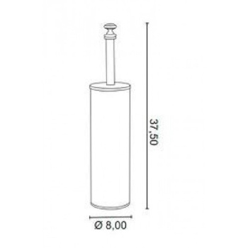 Ёршик напольный в керамической колбе Tw Harmony 120, золото TWHA120oro