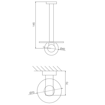 Держатель запасного рулона туалетной бумаги Fima Carlo Frattini Rotola чёрный матовый F6005/2NS