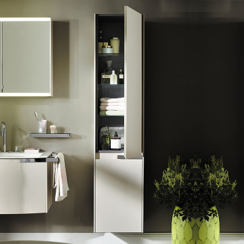 Burgbad Yso Шкаф подвесной 40x35x176 см, цвет: песочный глянцевый HSHB040 L F2141