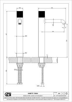 Смеситель для раковины Gessi Habito 70604.727 латунь