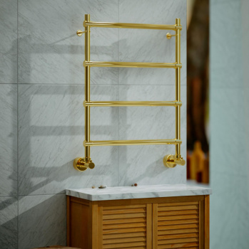 Полотенцесушитель водяной Margaroli Sole 4424704(26)BG 72x54 золото