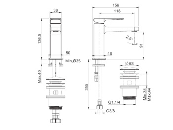 Смеситель для раковины Fima Carlo Frattini Next F3941NCR*** хром