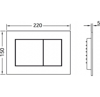 Клавиша смыва Tece Tecenow 9240402 хром