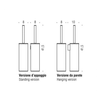 Туалетный ёршик Colombo Complementi напольный, хром B9706.CR