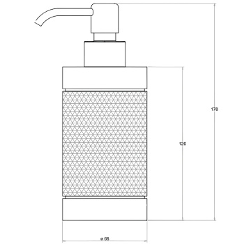 Дозатор настольный Bertocci Officina 01, золото матовое 12775485050