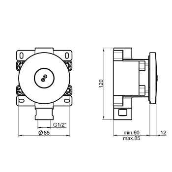 Форсунка встраиваемая вращающаяся Almar Spin Round хром, E044179.CR