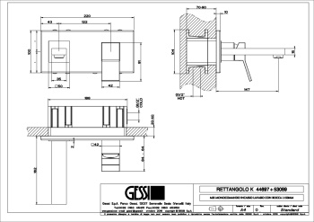 Смеситель для раковины Gessi Rettangolo K 53089.149 никель
