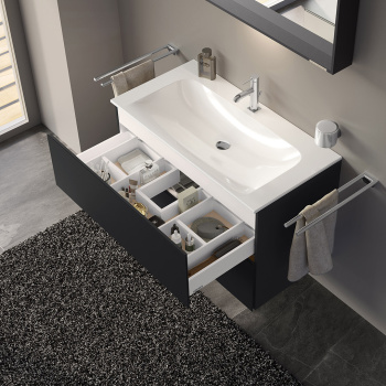 Тумба под раковину Keuco Plan 100 32973970000 ламинированный матовый\вулканит