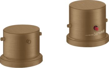 Axor Starck Смеситель на борт ванны, на 2 отв., термостатический, цвет: шлифованная бронза 10480140