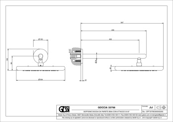 Верхний душ Gessi Goccia 33756.031 Chrome