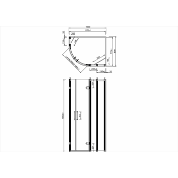 Душевая стенка Burlington C15 хром