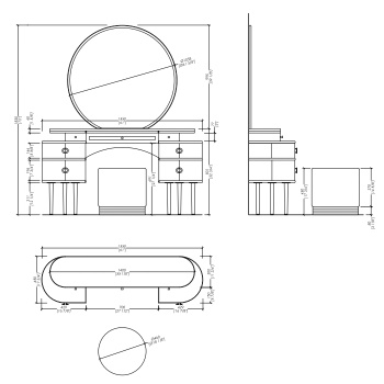 Тумба напольная Devon&Devon Zelda 155х45х183 со столешницей cremo-extra мебели INTENSE PINK ножки латунь матовая MOZELIPCRXOTSAT-113