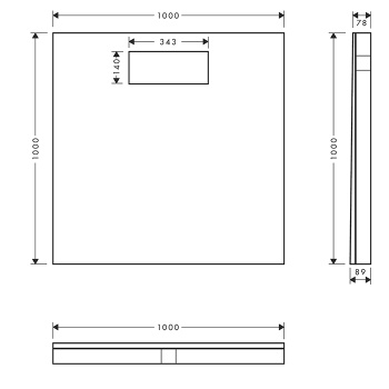 HG RainDrain Board Элемент душевой 1200/1100 со скрытой частью для RainDrain, под облицовку плиткой