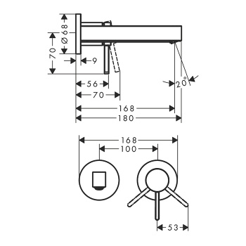 Смеситель для раковины Hansgrohe Finoris 76051700 белый