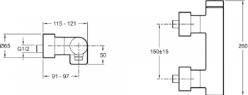 Смеситель для душа Jacob Delafon Composed E73091-TT