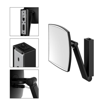 Косметическое зеркало Keuco iLook_move 20 17613379004 с подсветкой, черный матовый