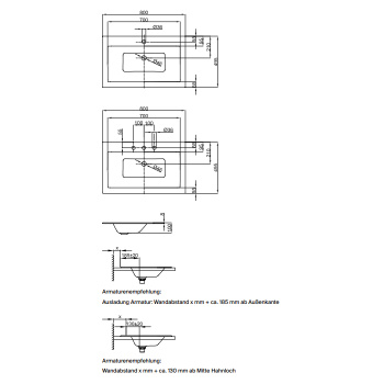 Раковина встраиваемая сверху Bette Loft A230-000 HLW1