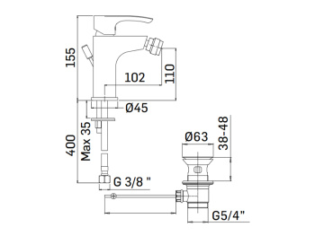 Смеситель для биде Mamoli SMILE 535100000A51