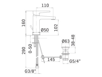 Смеситель для раковины Mamoli Logos+ 45010000L051 хром