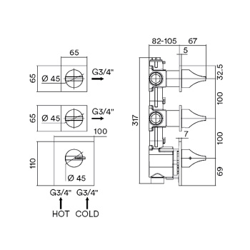 Смеситель для душа Bossini Apice Z035203.045