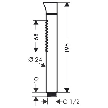 Axor Starck Organic Ручной душ 2jet, ½’, цвет: хром  12680000