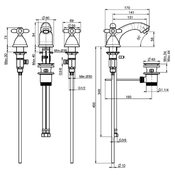 Смеситель для раковины Fima Carlo Frattini Olivia F5011BR бронза