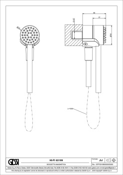 Душевой гарнитур Gessi Hi-Fi 63199.031 Chrome