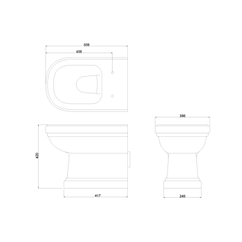 Унитаз напольный Burlington Riviera RIV12 белый