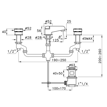 Смеситель для раковины Stella Timeaster 3224 TA 00011 CR00N хром