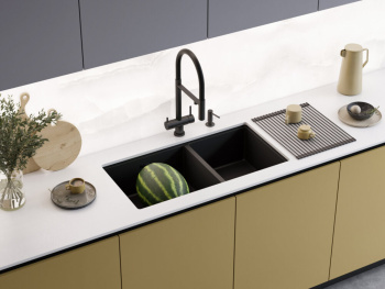 Мойка кухонная Omoikiri Taki 85-2-LB-U/IF-IN нержавеющая сталь 4997037